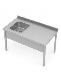 100 Cm Paslanmaz Evyeli Tezgah Sağ ve Sol Yön