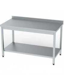 100 Cm Paslanmaz Çalışma Tezgahı - Taban Raflı (60 Cm)