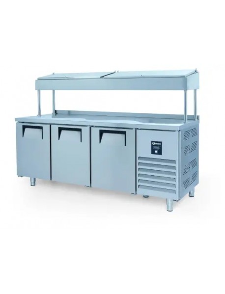 İceinox 3 Kapılı Pizza Hazırlık Dolabı Yüksek Ayaklı (Servis Garantili)